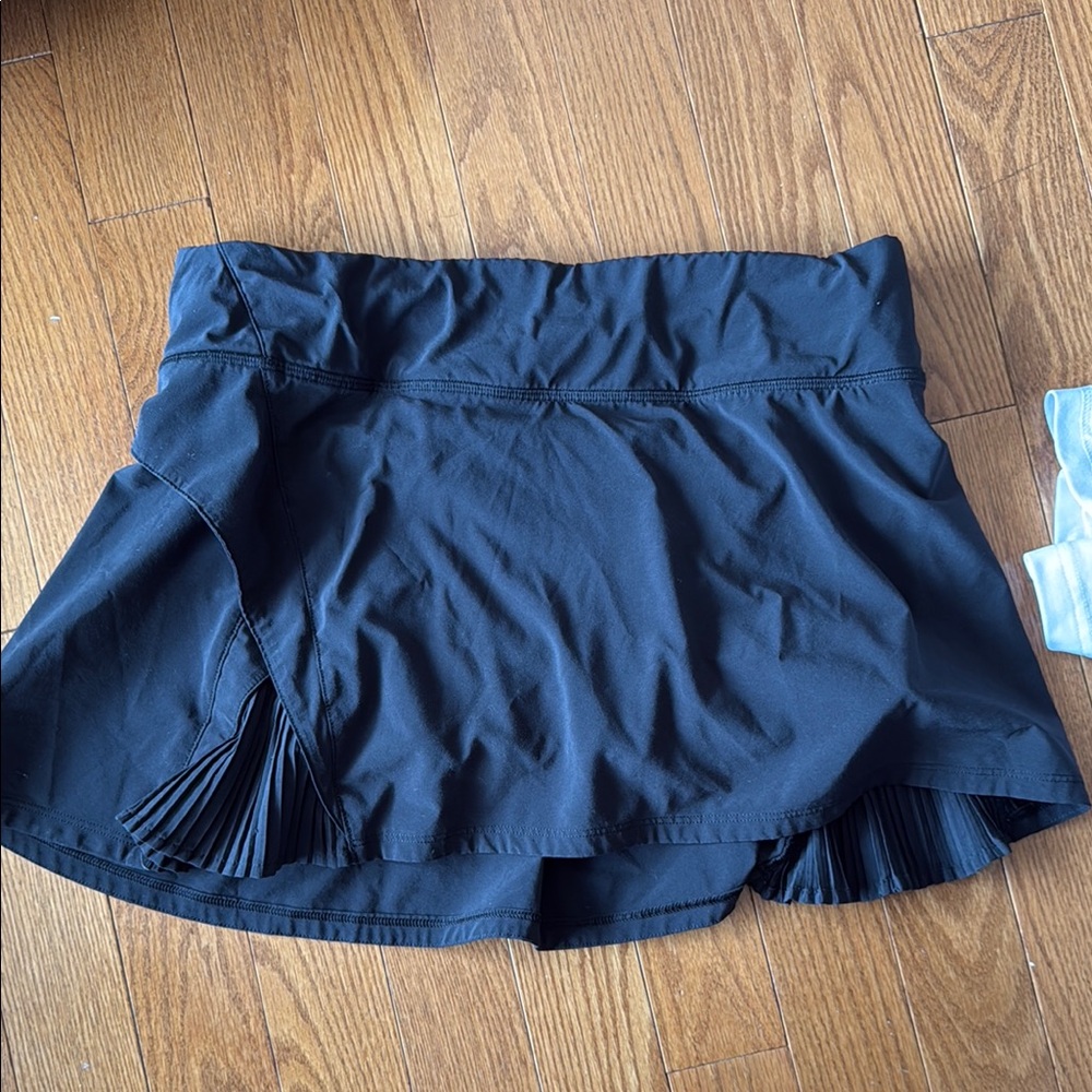 Black Pleated Athletic Skirt